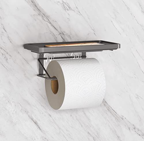 Metaltex Origin Lava Toiletpapierdispenser met legplank U-Fix - 8002524011366
