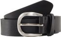 Tom Tailor - TTNANCY leren riem met afgeronde gesp - Maat 90 - black uni