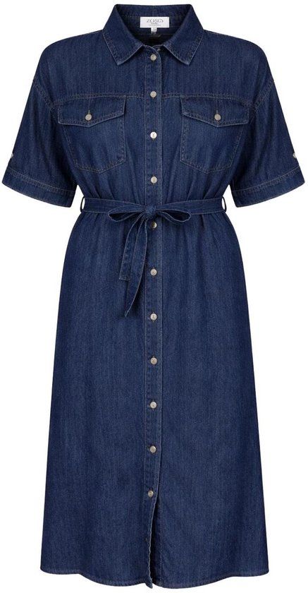 Zoso Jurk Roos 261 Dark Denim Dames Maat - M