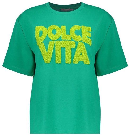Geisha Dames T-shirt 62090-41 Maat M Groen