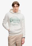 Superdry Vintage Logo Classic Hoodie Heren M Katoen/Polyester Winter White