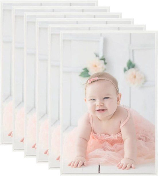 vidaXL Fotolijsten 5 stuks 70x90 cm MDF Zilverkleurig