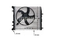 MAHLE CR 123 000S Radiateur du moteur ailettes jointes mécaniquement, boîte de vitesses manuelle