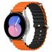 By Qubix - Ocean Style siliconen bandje - Oranje / zwart - geschikt voor Huawei Watch 5 - 46mm
