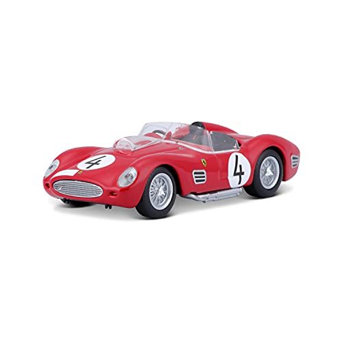 Bburago Ferrari Testarossa (1959): modelauto op schaal 1:43, Ferrari Racing Serie, geschenkdoos, 12 cm, rood # 4 (18-36307)