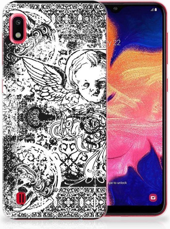 B2Ctelecom TPU Silicone Back Case for Samsung Galaxy A10 - Skulls Angel Design