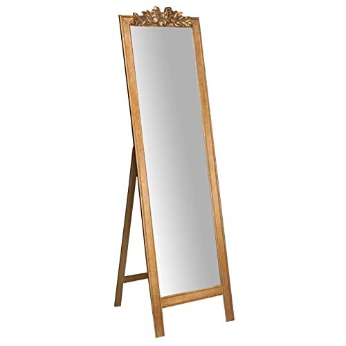 BISCOTTINI INTERNATIONAL ART TRADING Biscottini Vloerspiegel voor slaapkamer, 52 x 5 x 177 cm, vloerspiegel met houten frame, lange spiegel vanaf de vloer