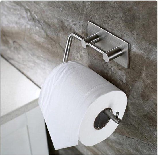 XIVADA WC rolhouder Zelfklevend - RVS - Zilver