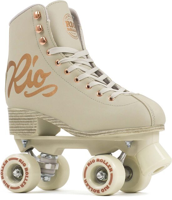Rio Roller Quad Skates Rolschaatsen voor volwassenen, uniseks, roze (Rose Cream), maat 42
