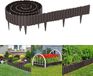 LARS360, 9,2 mètre, bordure de jardin aspect bois, bordure de jardin, bordure, revêtement, bordure de pelouse, palissade de jardin, en plastique PP, 16 pièces - brun