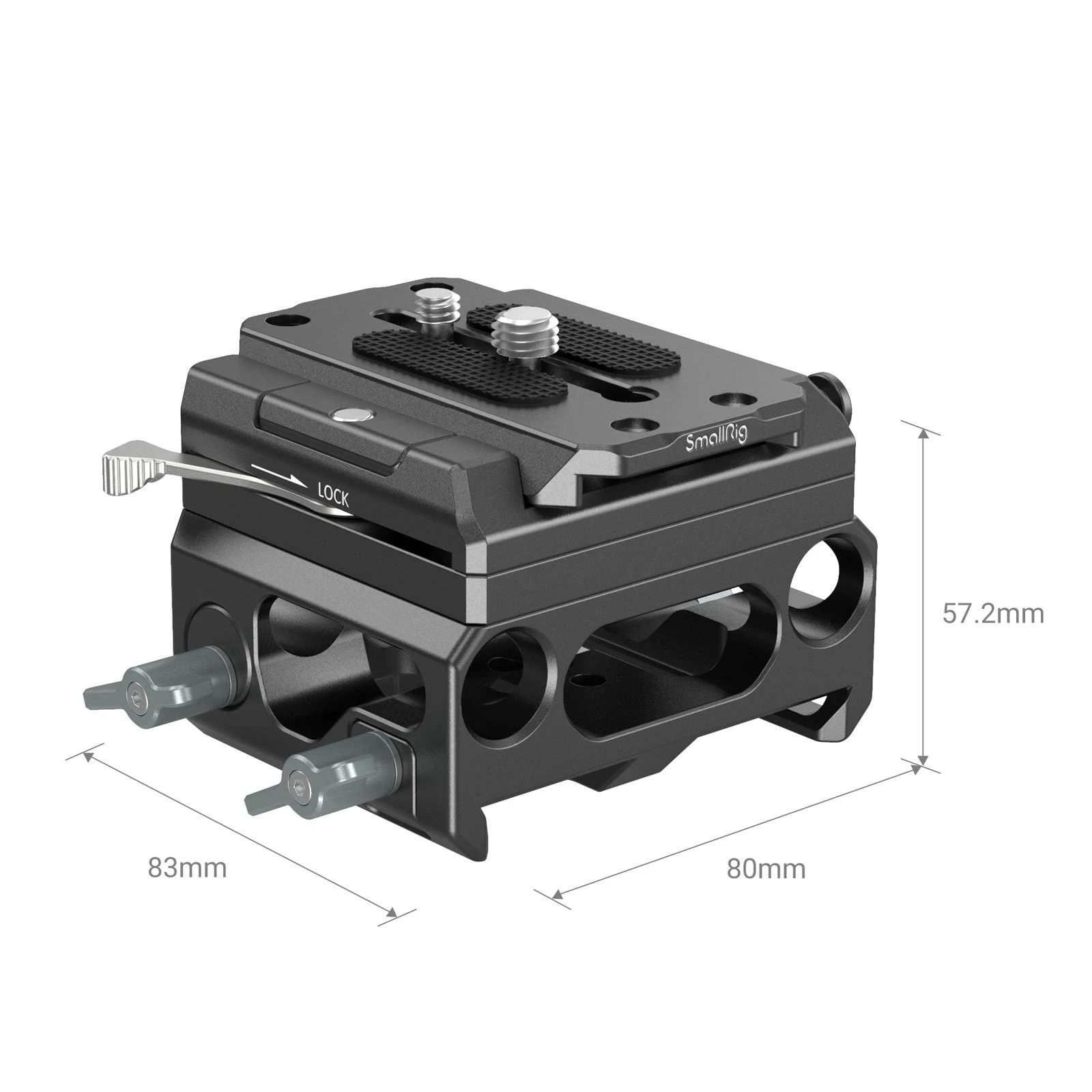 SmallRig 3067 Lightweight Baseplate with Dual 15mm Rod Clamp - 6941590004204
