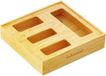 Organiseur de cuisine en bambou avec 4 compartiments et dimensions 31,8 x 30,5 x 5 cm