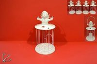 DUE ESSE CHRISTMAS SRL Lantaarn P/TEALIGHT Engel Wit 35 cm