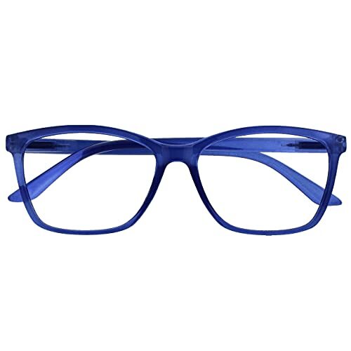 The Reading Glasses The Reading Glasses Leesbril, blauw, glanzend, grote ontwerper, heren, scharnieren, veren, R51-3 + 1,00