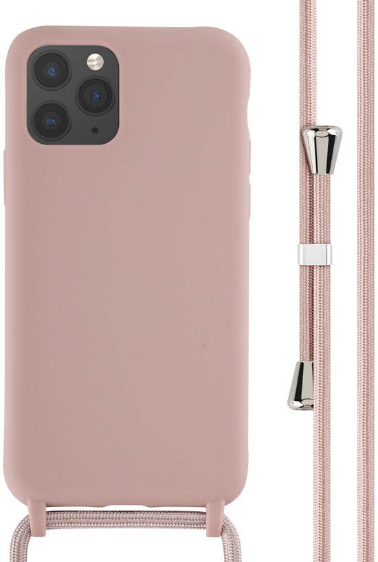 imoshion Siliconen hoesje met koord voor de Apple iPhone 11 Pro - Sand Pink