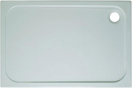 Crosswater Shower Tray douchebak 90x140x4.5cm met antikalkbehandeling stone resin wit