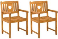 vidaXL Tuinstoelen 2 st Naturel Massief Acacia Hout