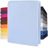 CelinaTex Lucina Topper Hoeslaken Jersey Katoen Stretch - aqua 140x200cm - 160x200cm