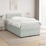 Maison Exclusive - Lit boxspring avec matelas gris clair 120 x 190 cm velours