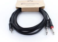 Cordial 14863 audio kabel 1,5 m 3.5mm 2 x 6.35mm Zwart