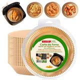 50 Icecat 50 stuks papieren oven, rond, voor luchtfriteuse, diameter 20 cm