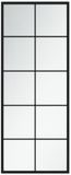 vidaXL Wandspiegel 100x40 cm Metaal Zwart