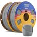 PLA+ Filament 1 kg 1,75 mm Gris clair pour imprimantes 3D (2-pack)