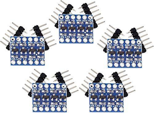 TECNOIOT 4-Channel IIC I2C Logic Level Converter Module - 5V to 3.3V - 5pcs