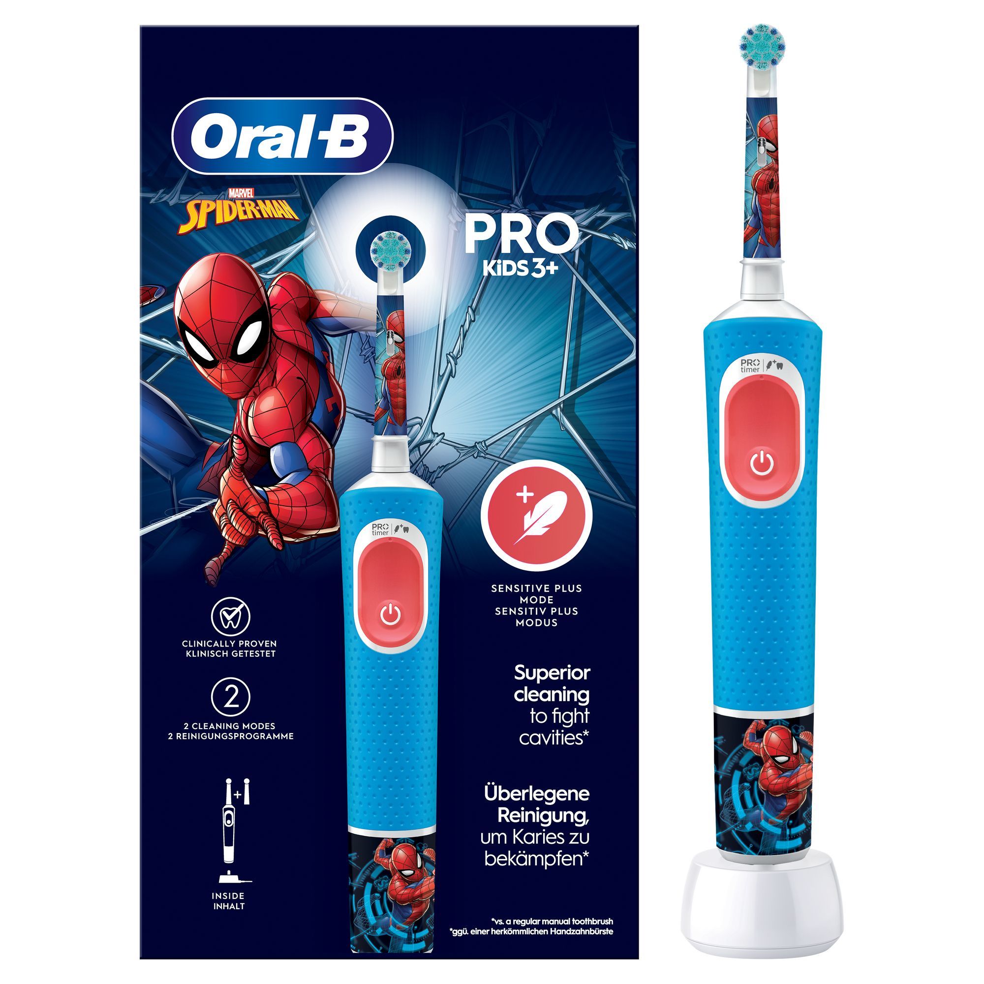 Oral-B Pro Kids Elektrische Tandenborstel - Blauw/Wit - Voor Kinderen
