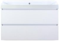 BES LED Maxx XL Badmeubelset 100 cm - Wit Hoogglans - Wastafel Just Zonder Kraangat