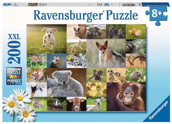 Ravensburger Schattige Babydieren - Legpuzzel - 200 XXL stukjes