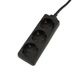 UNITEC Tafelcontactdoos 3-voudig, stekkerdoos, 1,4 m kabel, zwart