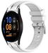 Wigento Samsung Galaxy Watch FE 40mm, siliconen horlogeband met snelsluiting, zilveren gesp, vervanging, wit