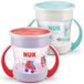 NUK 10225016 Mini Magic Cup drinkbeker 2-pack lekvrije 360°-drinkrand vanaf 6 maanden praktische handgrepen BPA-vrij 160 ml 2 stuk,meerkleurig