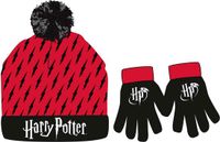 Warner Bros, Harry Potter Muts en Handschoenen Set Kinderen Uniseks Rood, Zwart