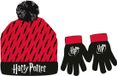 Warner Bros, Harry Potter Muts en Handschoenen Set Kinderen Uniseks Rood, Zwart
