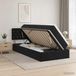 Maison Exclusive - Lit de rangement avec tête de lit noir 90 x 190 cm velours