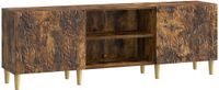 vidaXL TV-meubel 150 x 31 x 50 cm Gerookt eiken Bewerkt hout