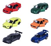 Majorette BMW Premium metalen auto, 7,5 cm, 1 willekeurige selectie (6 BMW-modellen), gegoten met vering en beweegbare onderdelen, miniatuurverzamelbaar, vanaf 3 jaar (8502100004)