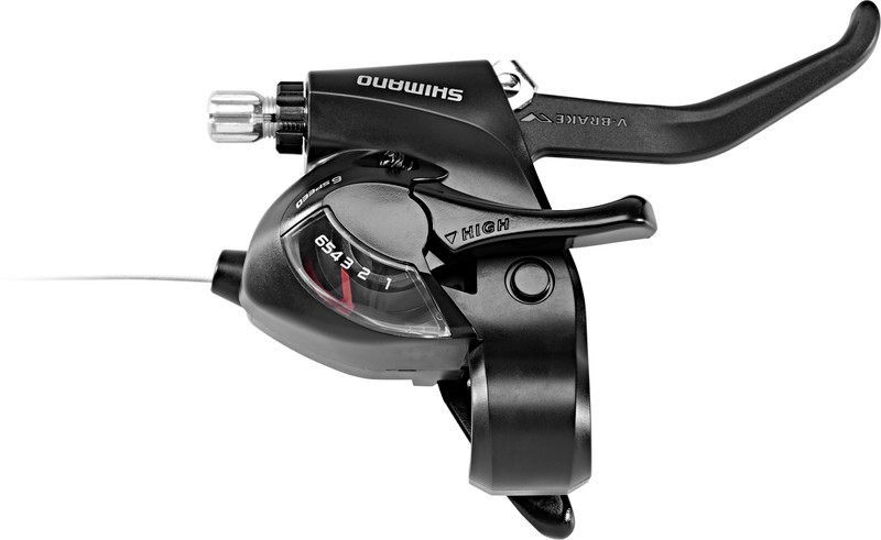 Shimano ST-EF41 - Remhendel - Rechts - 6 Speed - Zwart