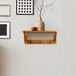 Étagère murale en bois sans marque avec patères - Design rustique - 40 cm de large
