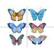Artery8 Vlinders Vector Aquarel XL Giant Paneel Poster (8 Secties)