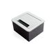EMUCA 5024425 intrekbaar voor inbouw in de tafel, meervoudige aansluiting (EU-stekker type F, USB, Rj45 en HDMI), 265 x 120 mm, metallic grijs, 145 x 130 mm EU-stekker