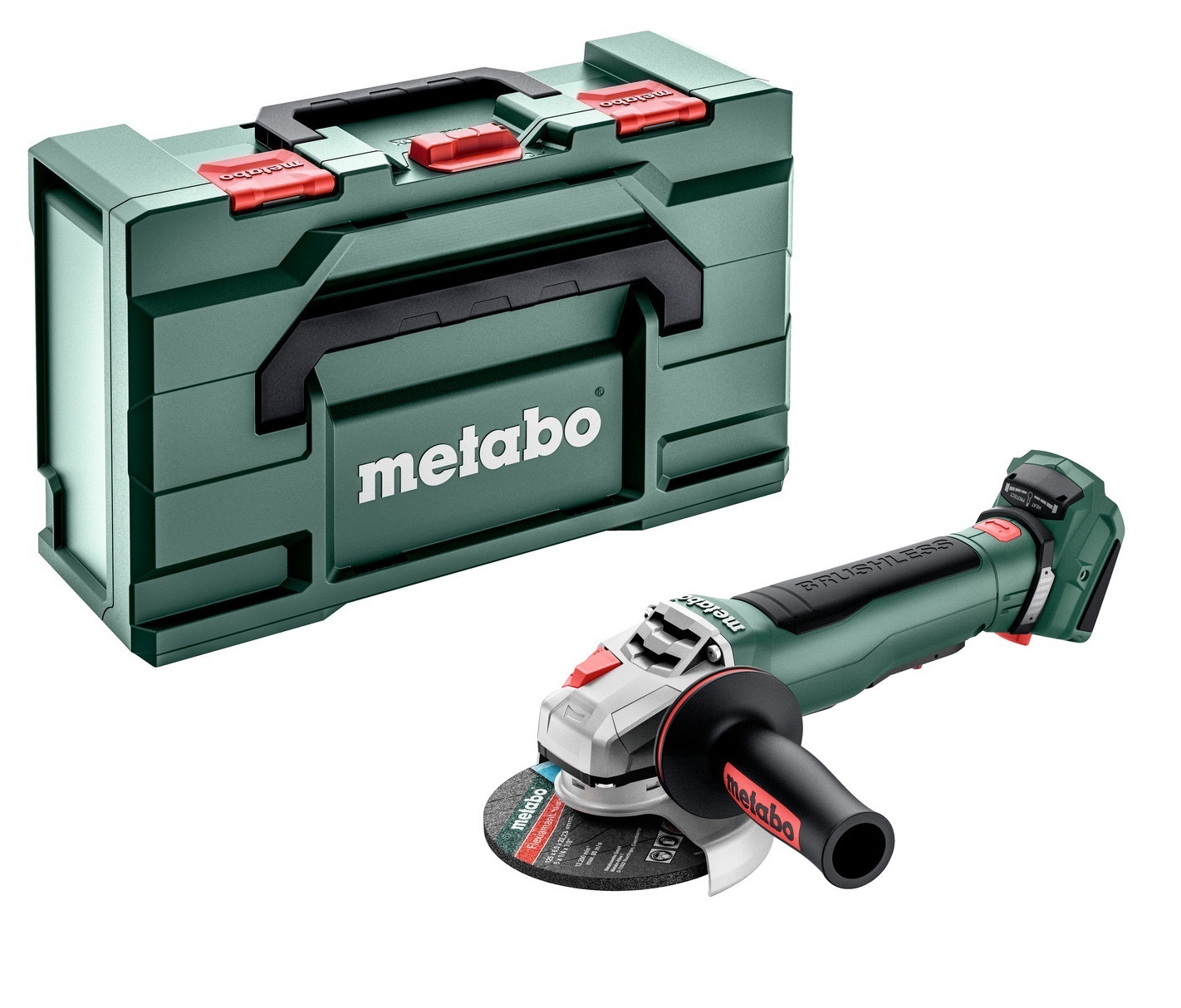 Metabo WPB 18 LT BL 11-125 Quick 18V Li-ion Accu haakse slijper body in MetaBox - 125 mm