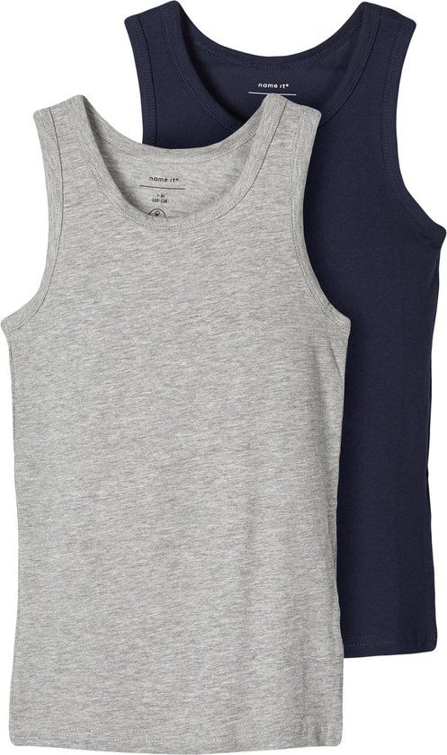 Name It Onderbroek Nkmtank Top 2p Noos - Grey Melange - Maat 86 - Mannen