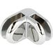 Siso MINI Raccord pour verre en métal, double 90° chrome poli