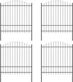 vidaXL Tuinhek WOERDEN, 4 stuks, 170 x 215 cm, Gepoedercoat staal, Grijs