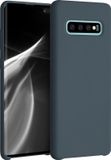 kwmobile telefoonhoesje geschikt voor Samsung Galaxy S10 Plus / S10+ - Hoesje met siliconen coating - Smartphone case in leisteen
