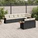 Maison Exclusive - Ensemble de meubles de jardin 8 pièces avec canapé et coussins, noir, en polyrotin