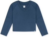 Schiesser Sweatshirt Dames V-hals Lange Mouw Effen Modal/Polyester/Elastaan Deep Blue Maat 34-36